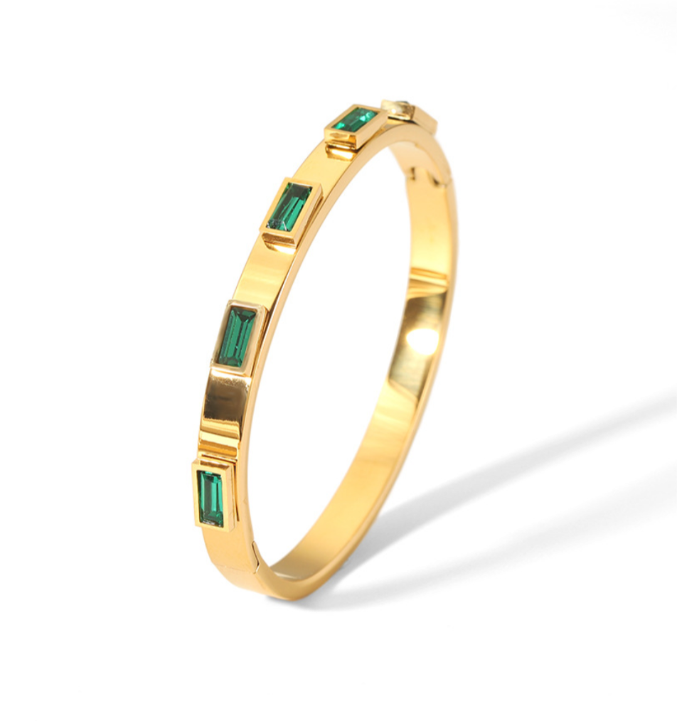 Emerald Bangle -18k