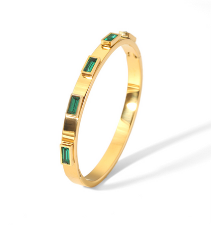 Emerald Bangle -18k