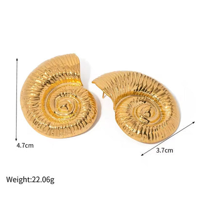 Swirl earrings-18k
