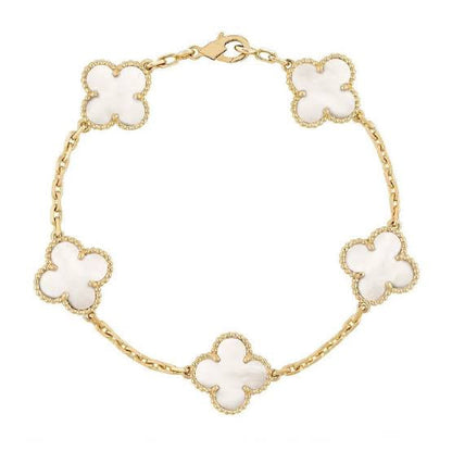White Clover 5 motifs Bracelet