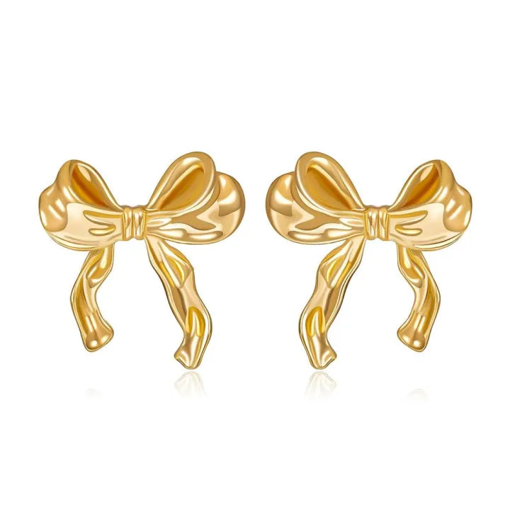 Bow Earrings-18k