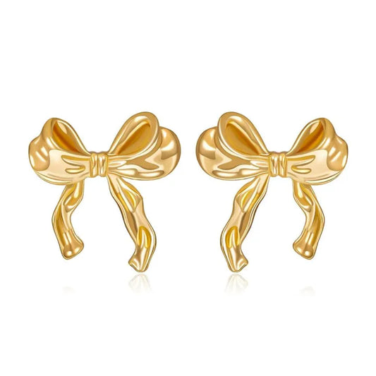 Bow Earrings-18k