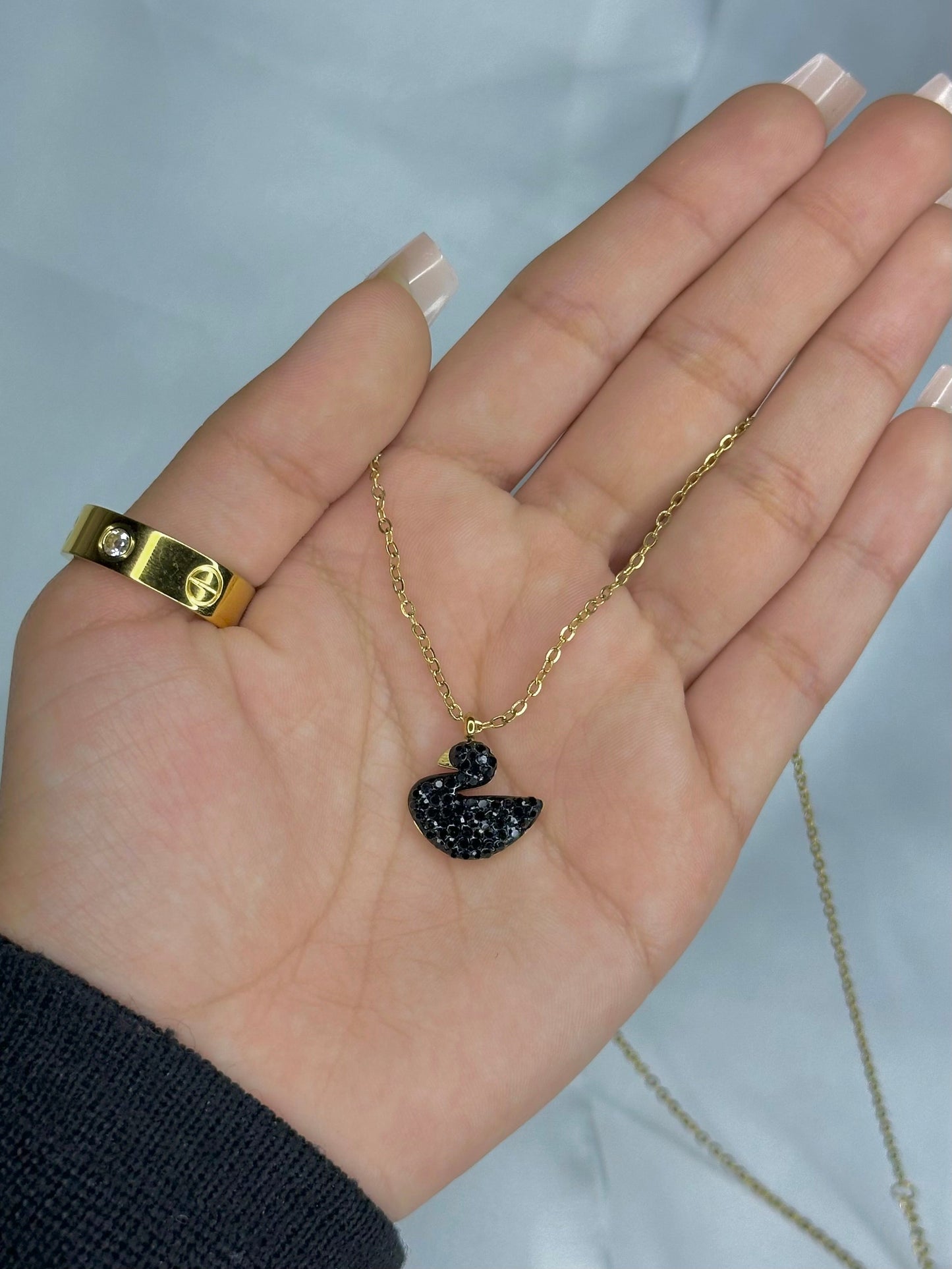 Iconic Black Swan Necklace