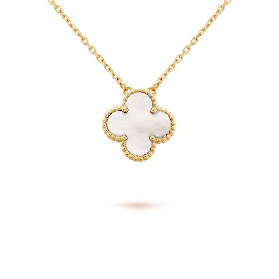 White Vancleef Clover Necklace
