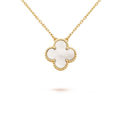 White Vancleef Clover Necklace