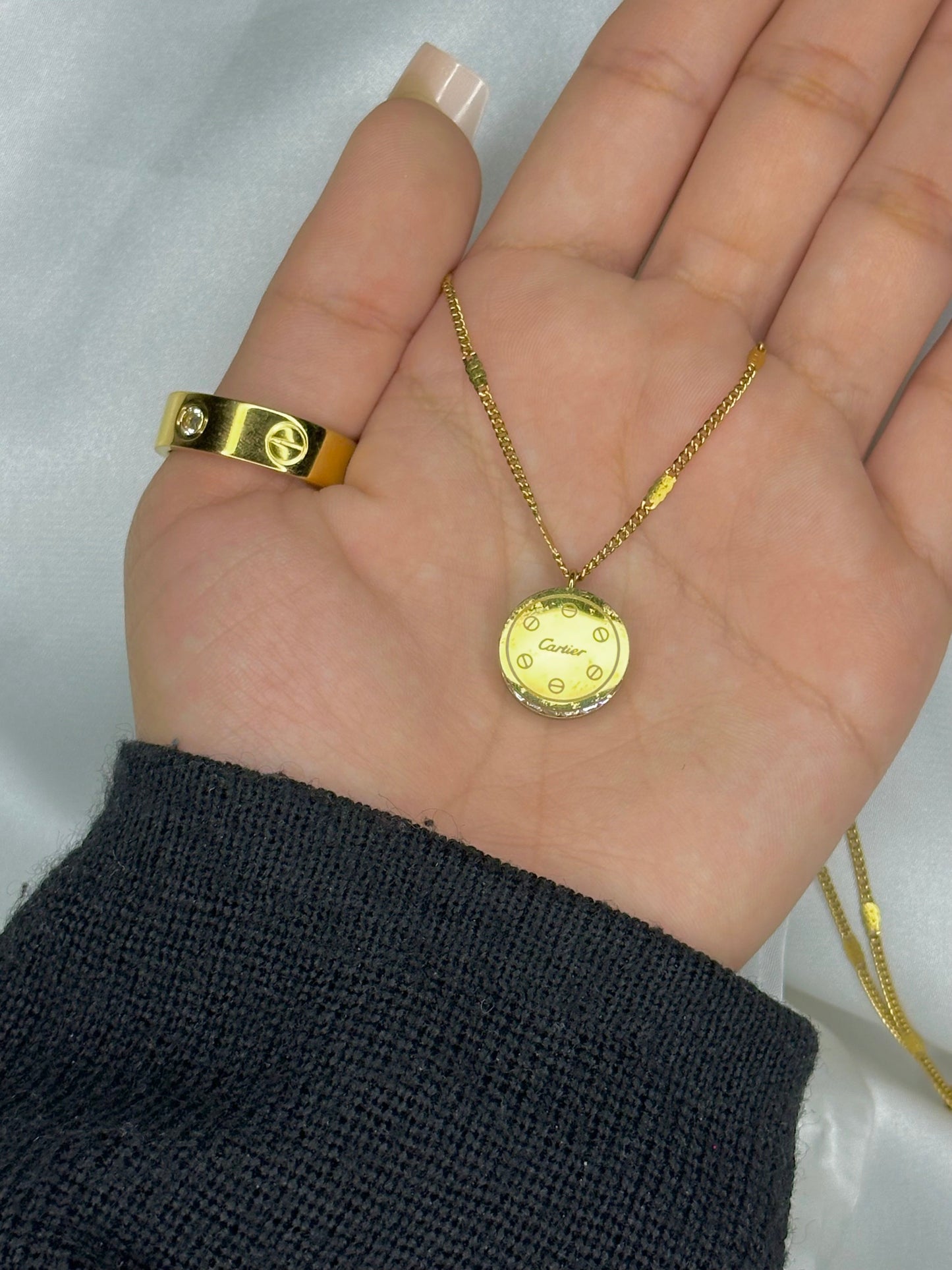 Cartier engraved exclusive necklace