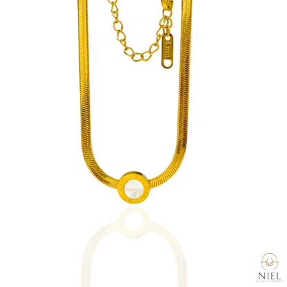 Bvlgari white snake chain necklace