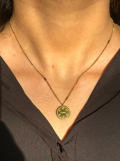 Cartier engraved exclusive necklace