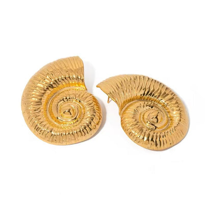 Swirl earrings-18k