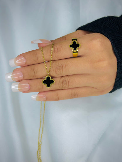 Double Sided Clover Lucky Necklace