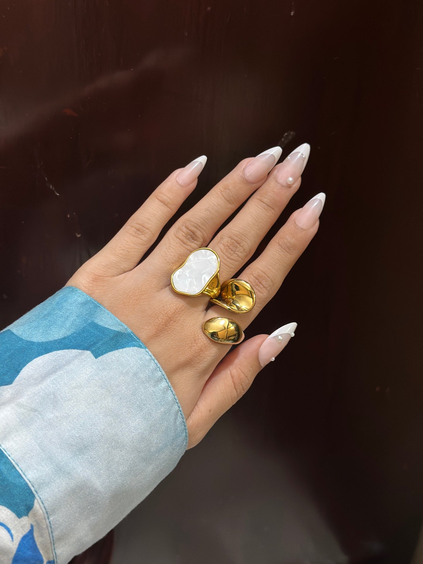 Swirl Statement Ring-18k