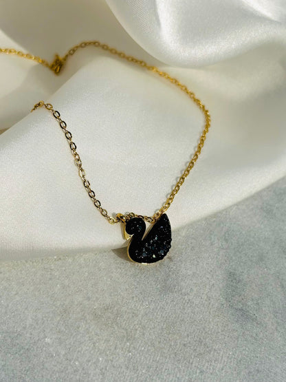 Iconic Black Swan Necklace