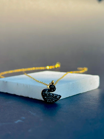 Iconic Black Swan Necklace
