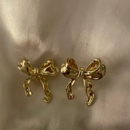 Bow Earrings-18k