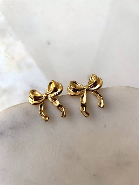 Bow Earrings-18k