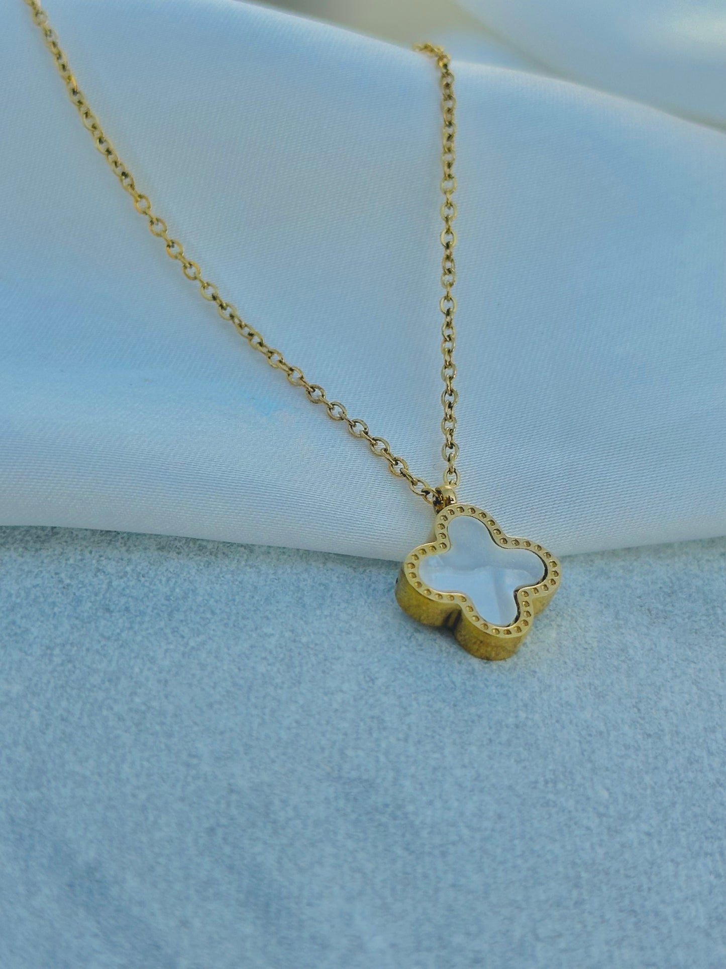 Double Sided Clover Lucky Necklace