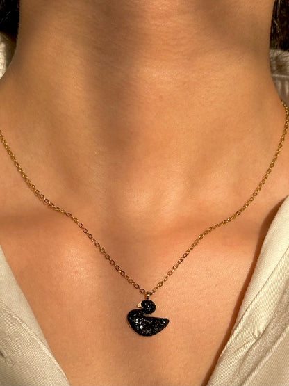 Iconic Black Swan Necklace
