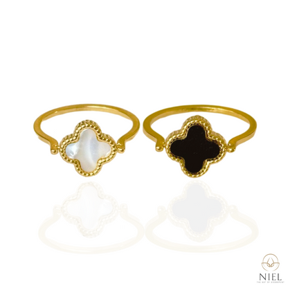 Double Sided Clover Ring