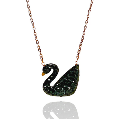 Iconic Black Swan Necklace