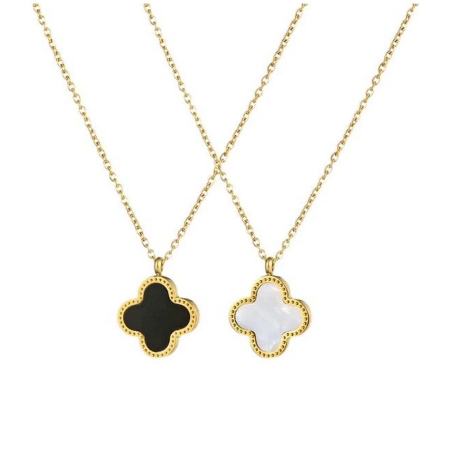 Double Sided Clover Lucky Necklace